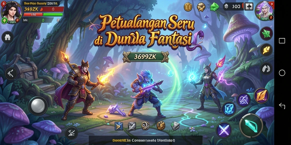 Screenshot gameplay 369ZK menampilkan petualangan dalam dunia fantasi yang memukau.