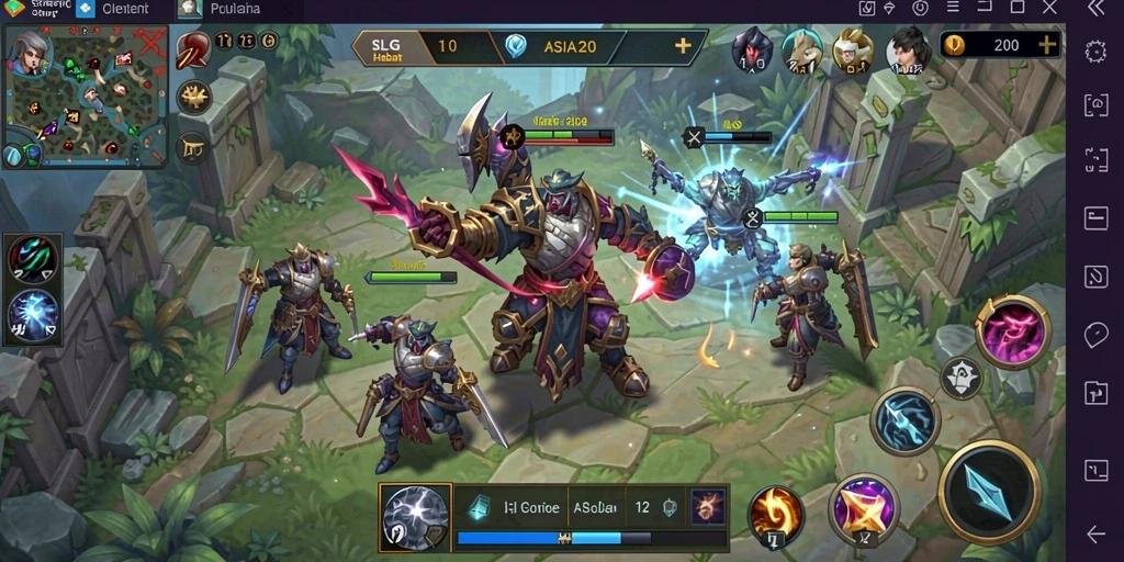 Tampilan dinamis dan menantang dari gameplay ASIA200.