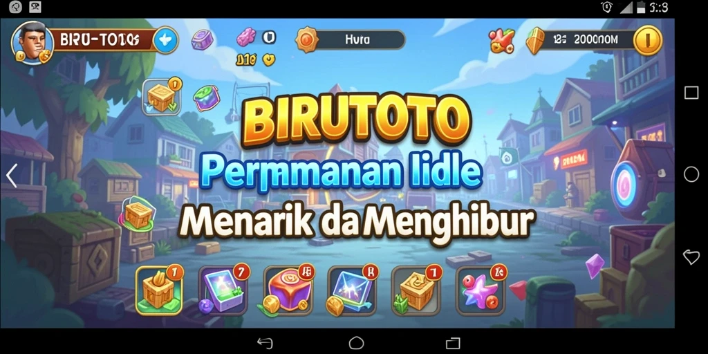 Screenshot gameplay BIRUTOTO menampilkan suasana permainan yang santai dan menyenangkan.