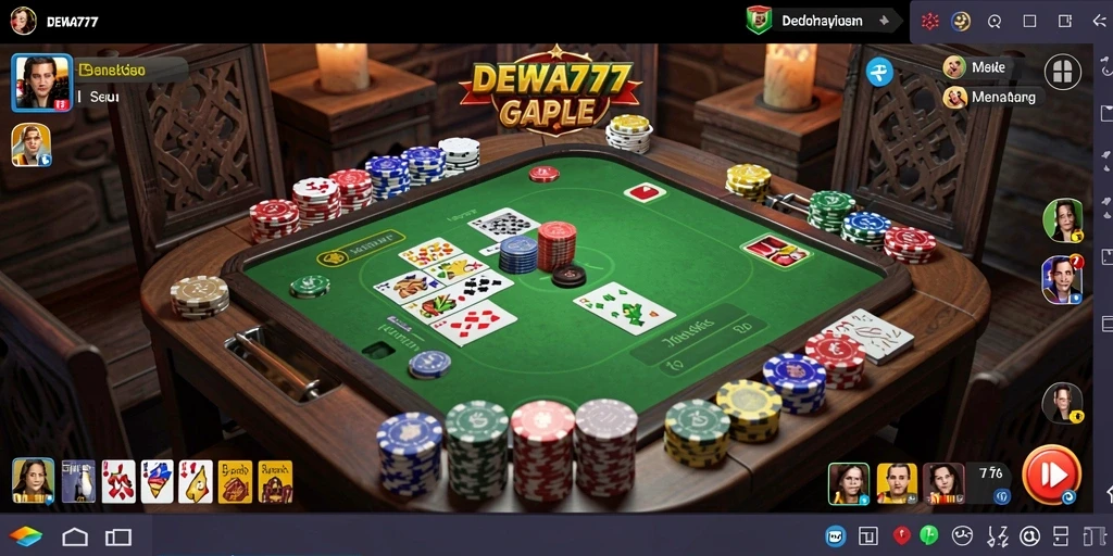 Tampilan gameplay Gaple yang seru di DEWA777.