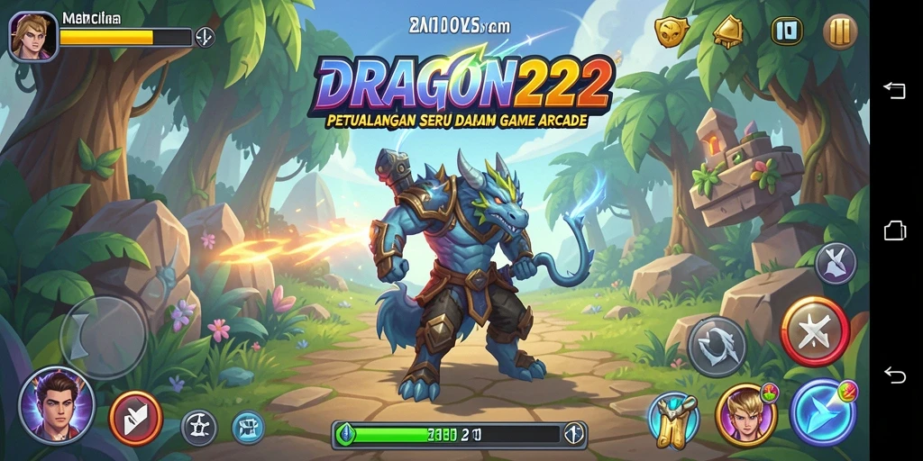 Screenshot utama DRAGON222 menampilkan aksi seru dalam gameplay Arcade.
