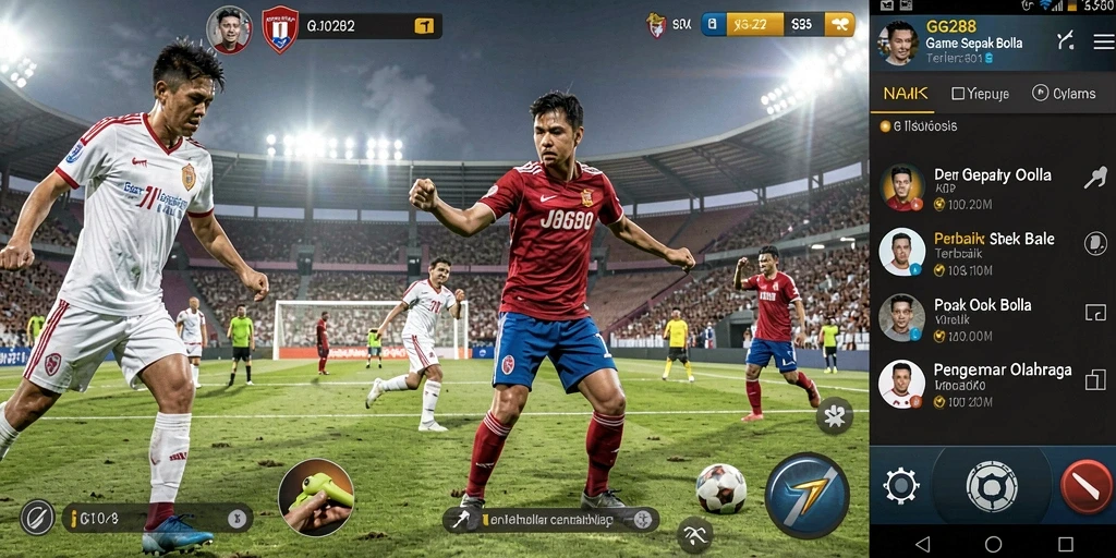 Tampilan gameplay GG288 yang menegangkan di lapangan sepak bola.