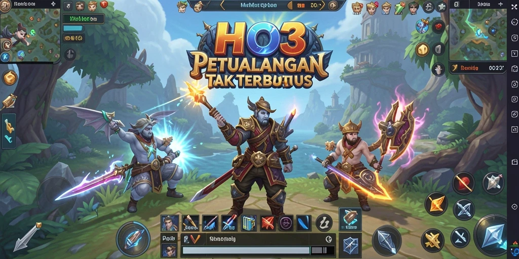 Gambaran gameplay seru dalam HO3, aksi MMORPG yang menegangkan.