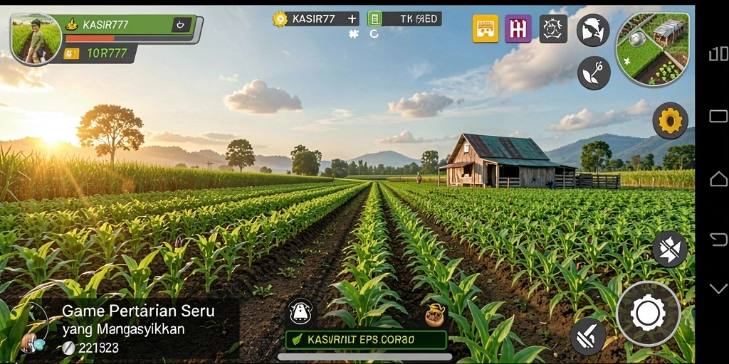 Tampilan menarik dari gameplay KASIR777 dengan aktivitas bertani.
