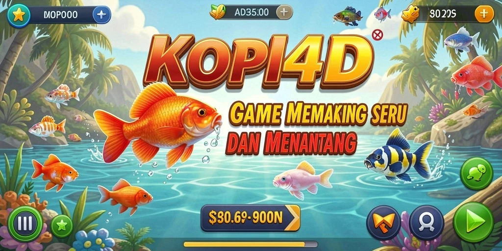 Tangkapan ikan yang sempurna dalam gameplay KOPI4D.