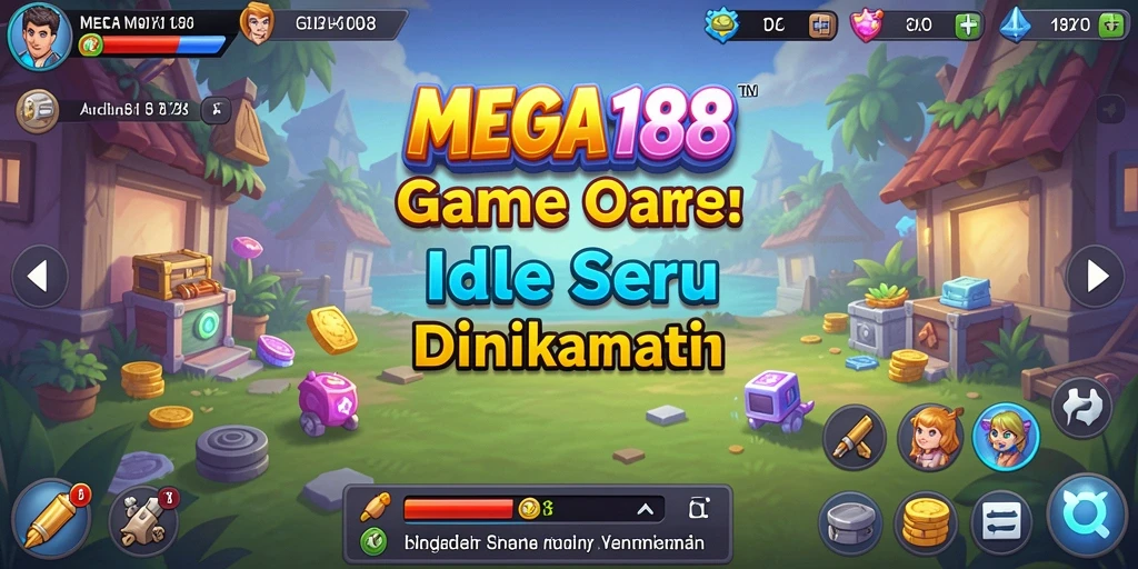 Screenshot MEGA188 menunjukkan gameplay Idle yang santai dan menyenangkan.