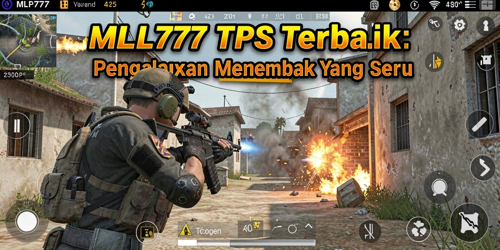 Screenshot utama MPL777 menampilkan aksi tembak-menembak yang intens.
