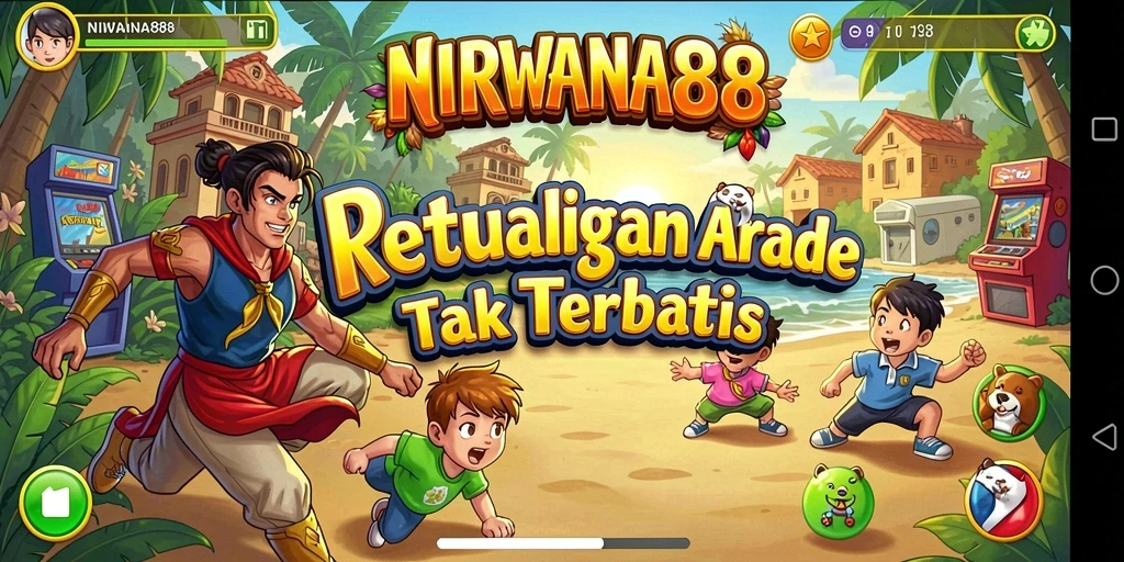 Tampilan gameplay <strong>NIRWANA88</strong> menunjukkan aksi mendebarkan di dunia arcade.