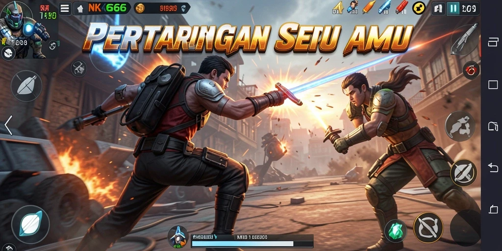 Tampilkan aksi mendebarkan dari gameplay NK666.