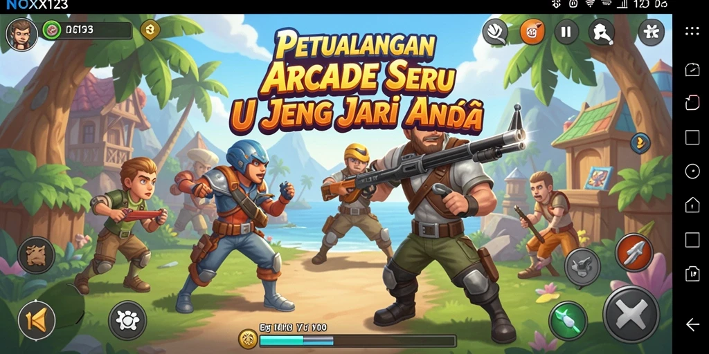 Tampilan gameplay NOX123 yang seru dan penuh tantangan.