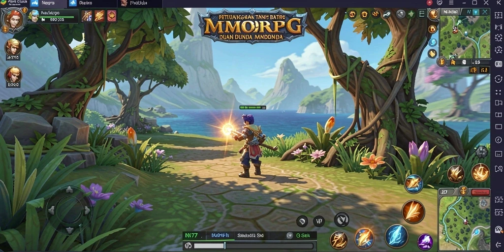 Tampilan menarik gameplay <strong>NV77</strong> dalam dunia MMORPG yang menakjubkan.