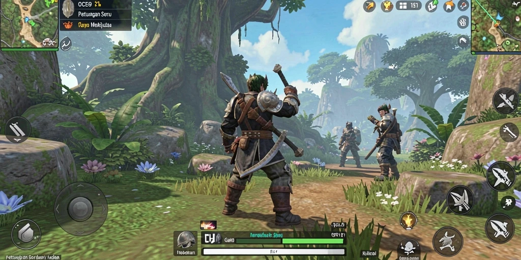 Tampilan gameplay OCE69 yang memukau dan penuh aksi RPG.