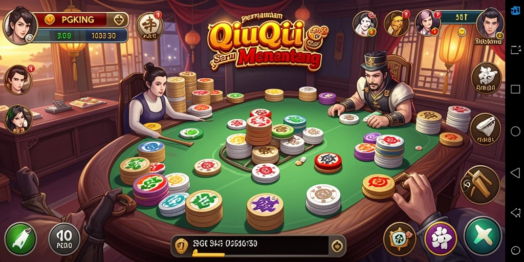 Tampilan gameplay PGKING yang menarik saat bermain QiuQiu.