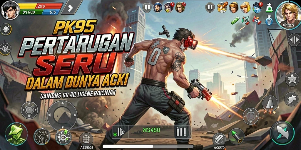 Tangkapan layar gameplay PK95 yang penuh aksi dan seru.