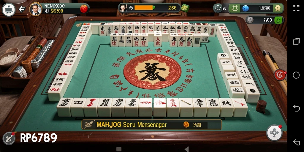 Tangkapan layar utama RP6789 menampilkan gameplay Mahjong yang mendebarkan.