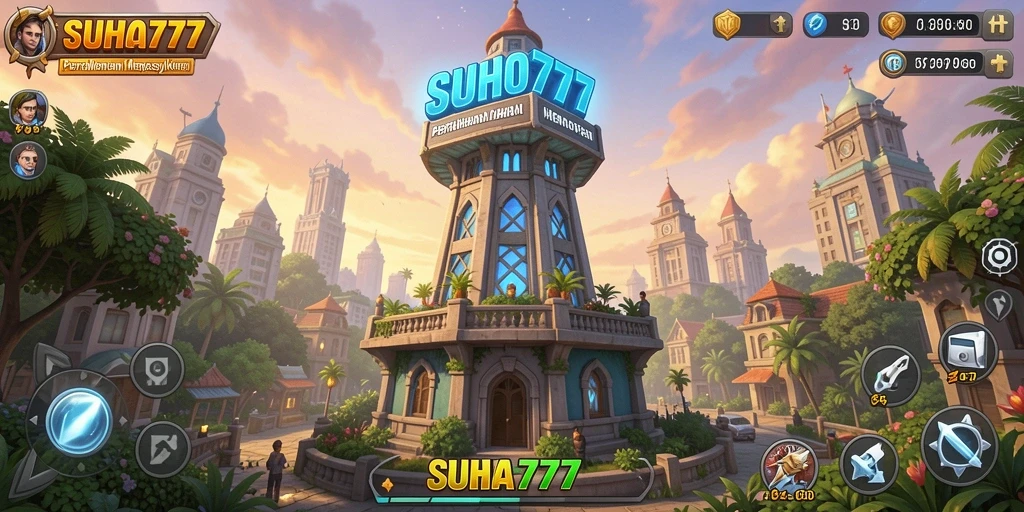 Gameplay menawan dari SUHU777 dengan pertahanan menara yang intens.