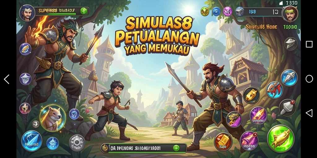 Tampilan gameplay yang menarik dari SUPER88 dengan aktivitas penuh warna.