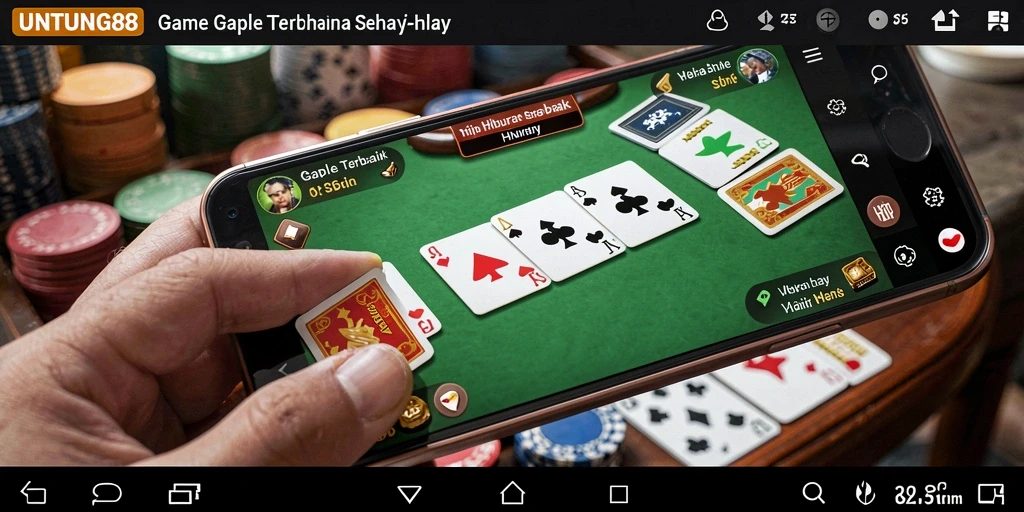 Tampilan gameplay seru UNTUNG88 dalam permainan Gaple.