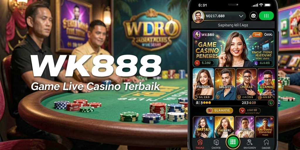 Tampilan menarik dari gameplay Live Casino di WK888.